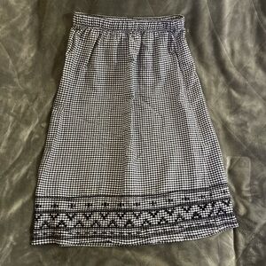 Classic Black and White Gingham Skirt